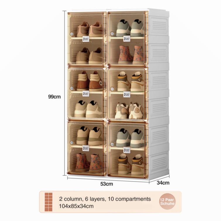 Portable clearance shoe storage